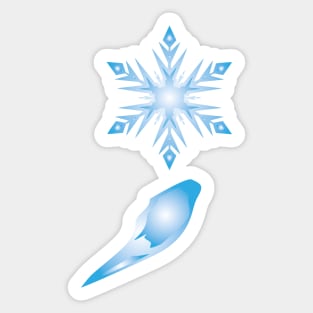 Semicolon Snowflake Sticker